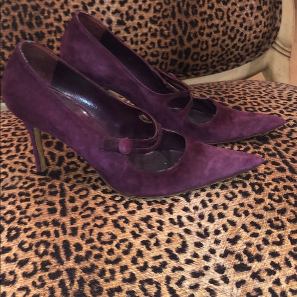 manolo blahnik purple shoes